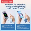 Yoobao LK10 10000mAh Mini Fast Charging Powerbank Built in Cables (Lightning & Type C) PD20W SCP22.5W Blue