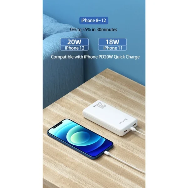 my-11134201-7rasi-m2xq6g6dkcde76.webp Yoobao 2D/2DQ 20000mAh 10W/ 22.5W Support PD/SCP/FCP/QC3.0 Power Bank with Dual Output